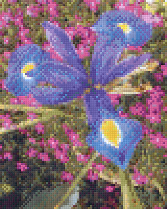 Iris And Pinks Four [4] Baseplate PixelHobby Mini-mosaic Art Kit